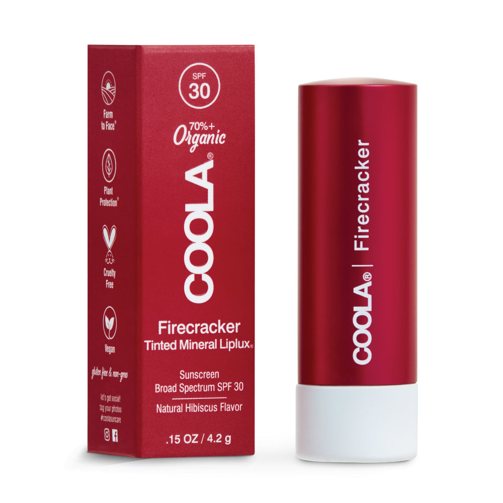 Coola Mineral Liplux Tinted Lip Balm Sunscreen SPF 30 Firecracker (4.2ml)